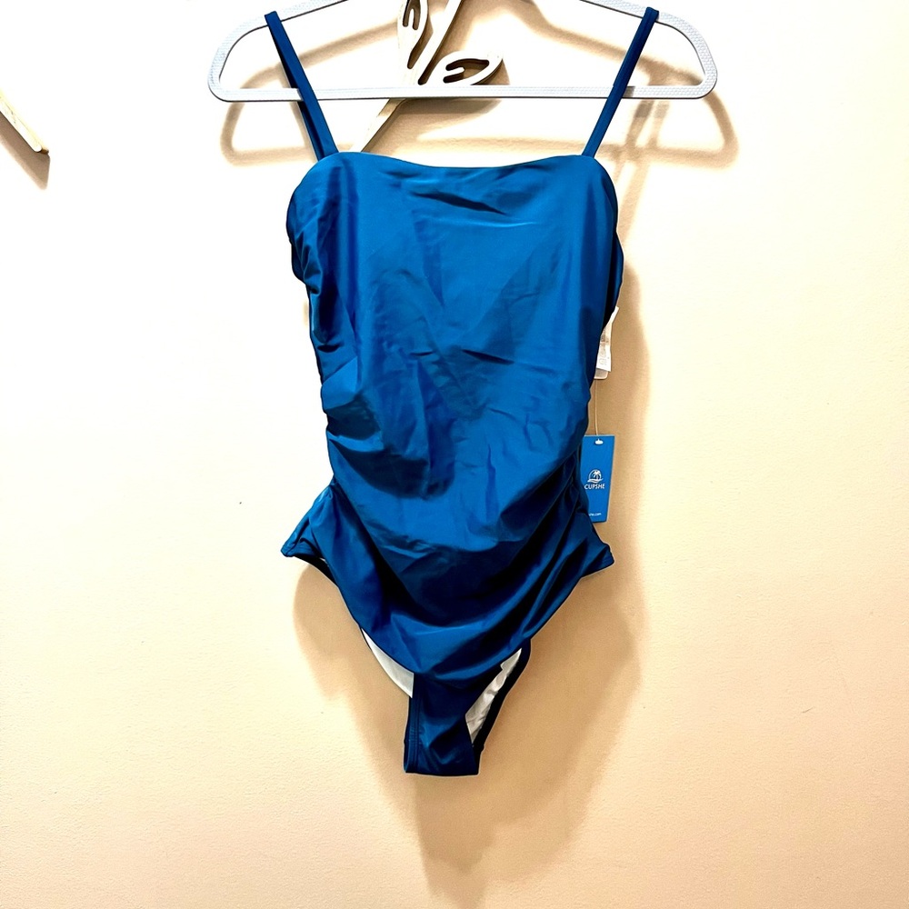 NWT CUPSHE Teal One Piece Swimsuit Size Medium
